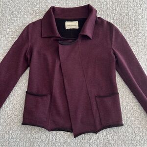 Lars Andersson Notched Collar Belted Cardigan Sweater Jacket Size S/M